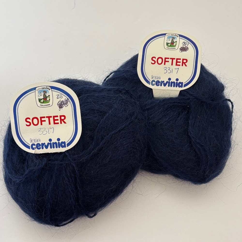 Vintage Blue Lane Cervinia Softer Italian Mohair Yarn‎ (2) Skeins Knit Crochet